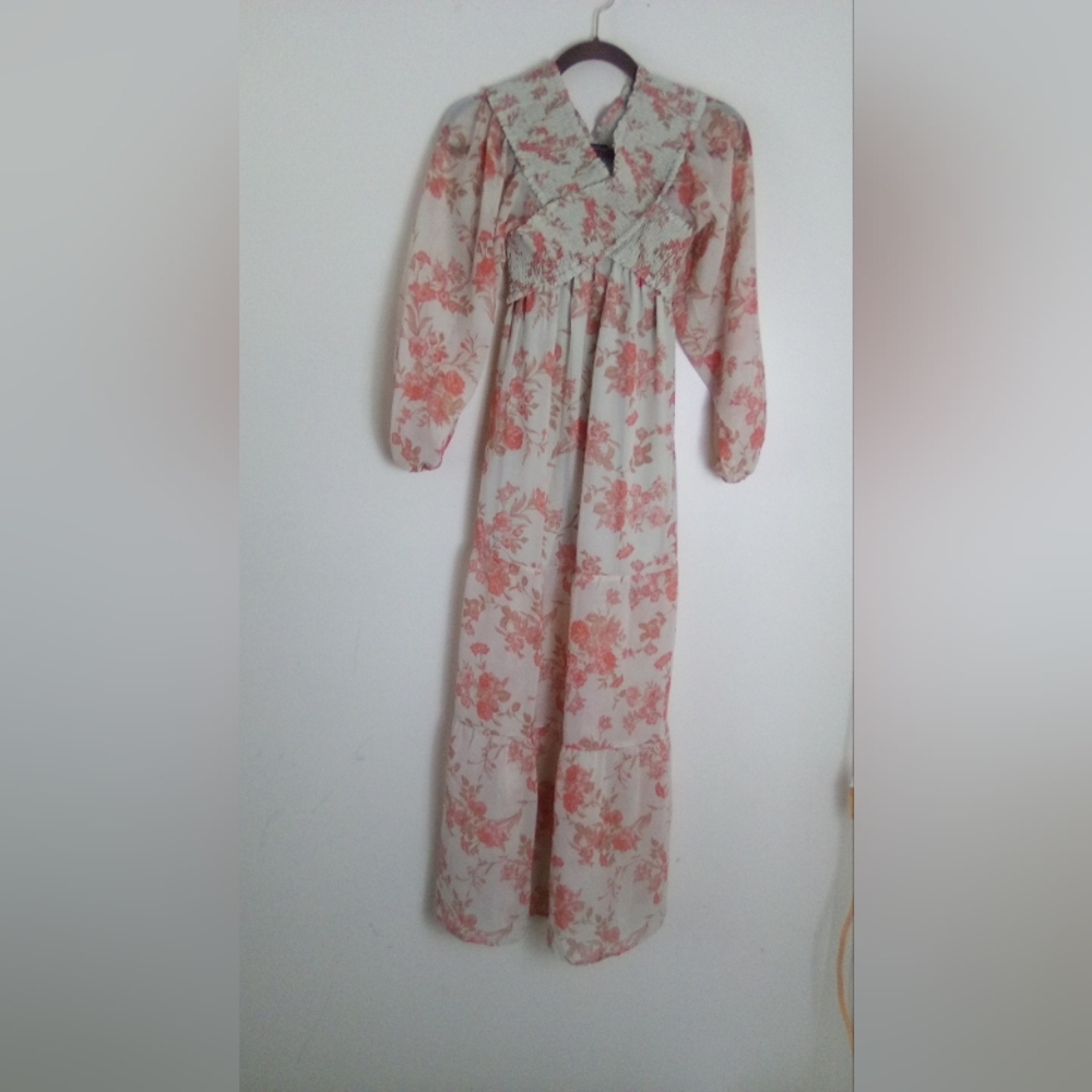 FOREVER 21 Floral Maxi Dress SIZE MEDIUM 26BUST 25 WAIST 54 LENGTH - Picture 4 of 8